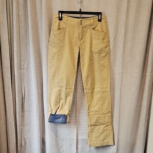 Columbia Tan Straight Leg Pants Roll Up Crop